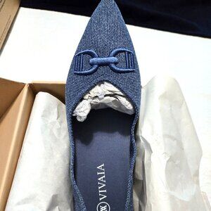 Vivaia Flat Ballet Shoe - NEW in Box - DENIM BLUE